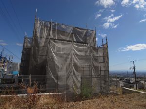 高気密・高断熱・高耐震のデザイン住宅、建築中。